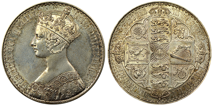 9. Great Britain 1847 Gothic Crown | NGC